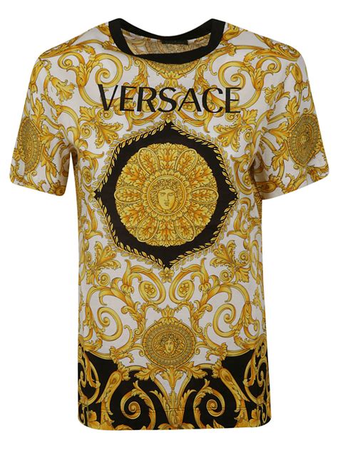 versace print statue t|versace logo t shirt.